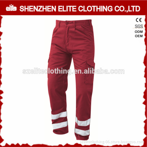 Flame Retardant Reflective Safety Workwear Uniform Trousers Red